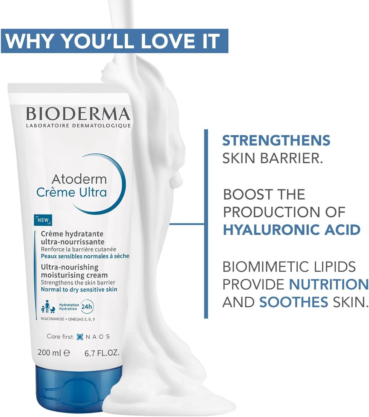 Atoderm Creme Hidratante Intensivo Para Peles Secas e Muito Secas, Bioderma, 200 Ml - Image 3